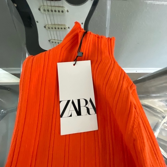 Zara Vibrant Orange Women's Bodysuit - Picture 3 of 3